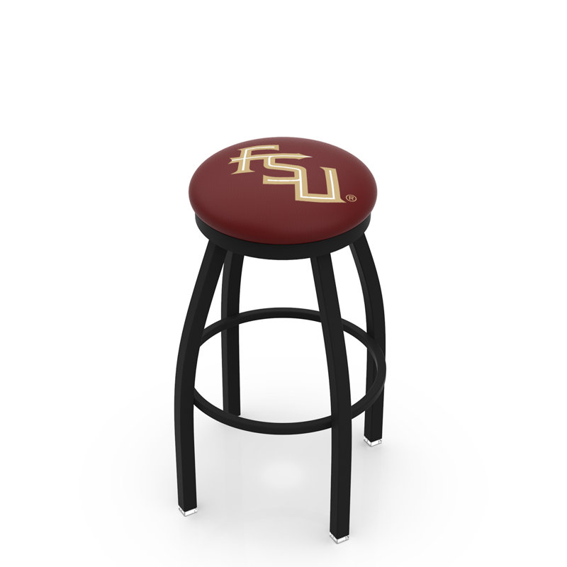 NCAA Swivel 25" Counter Stool, Black Wrinkle, Florida State "Script"