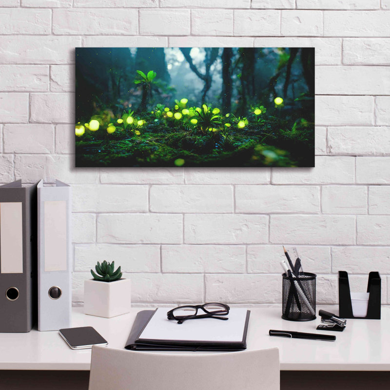 Glowing Forest - reproduction sur toile tendue, H 12 po x l 24 po x P 0,75 po