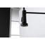Robinet d'évier de cuisine à douchette extractible - Acier inoxydable, noir mat, terre, poignée simple, contrôle de l'eau avec tête, rotation à 360 °