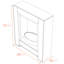 Monet Adam 60cm W Fireplace with 6824 BTU-69305610