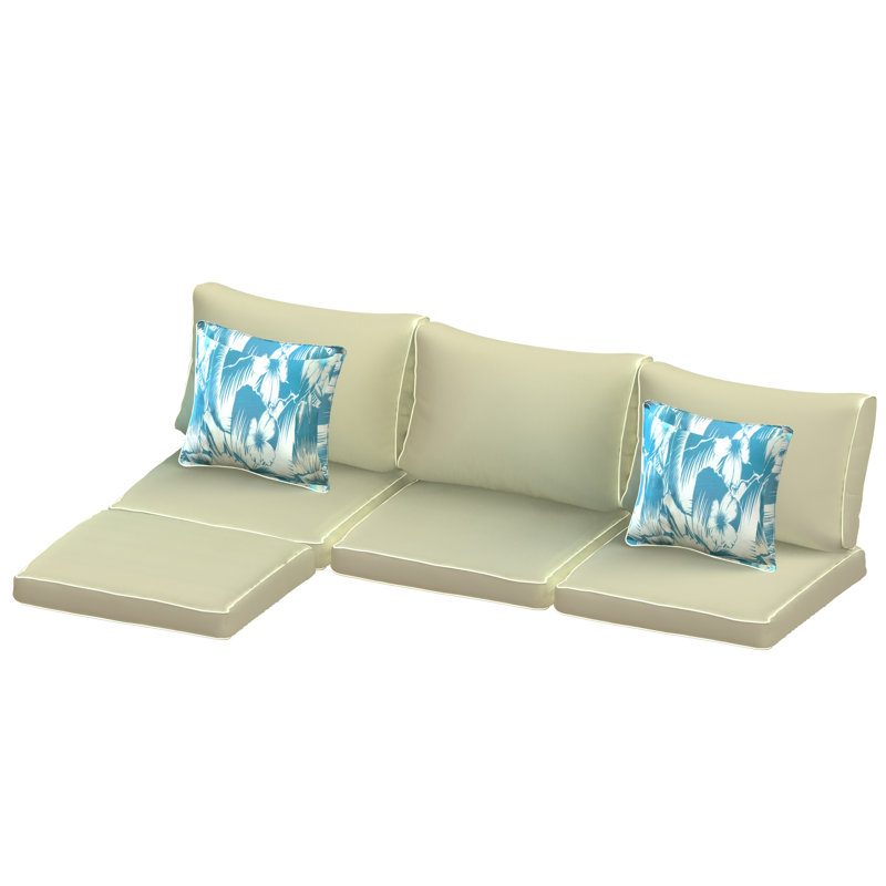Quesha Outdoor 3'' Sofa Seat Cushion