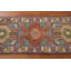 Tapis de couloir indien bleu à motif géométrique traditionnel 2x10