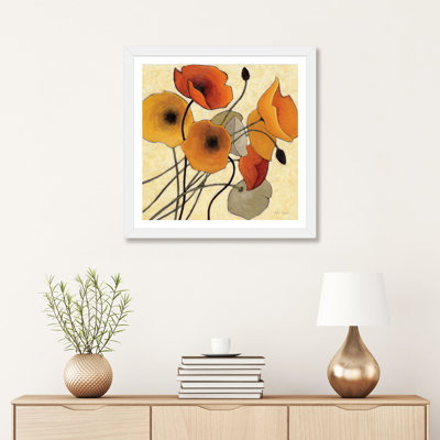 «Pumpkin Poppies II» par Shirley Novak - reproduction d'art