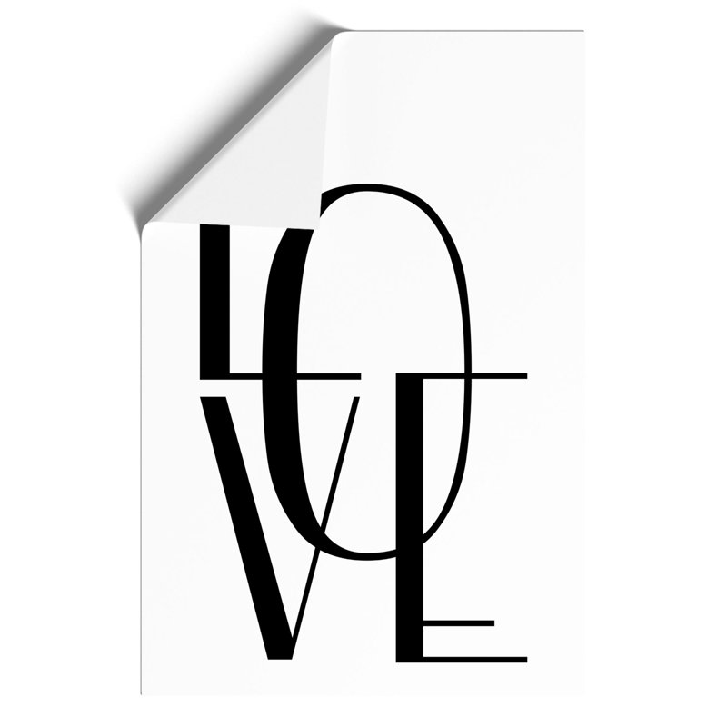 Love - Frameless Print, 42cm H x 30cm W x 0.1cm D
