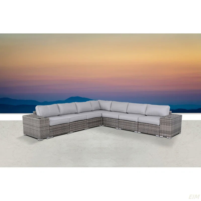 Minnesota 9-Piece Sectional Sofa Set With Cushions - Fully Assembled(Patio Sofa)