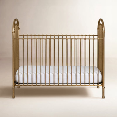Olivia Classic Metal Crib, Vintage Gold