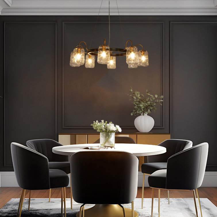Bergeson 8 - Light Large Dimmable Wagon Wheel Chandelier