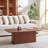 Wooden Rectangular Coffee Table with Solid Base-800982396