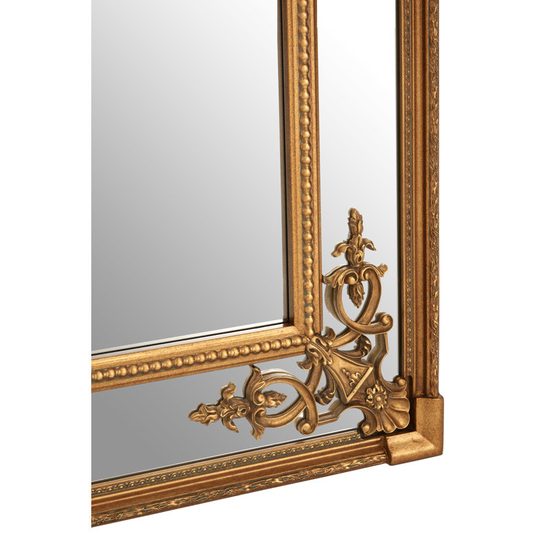 Tristen Solid Wood Concave Wall Mirror, Gold