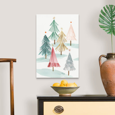 " Christmas Trees I " Painting Print
