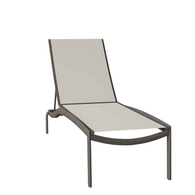 Chaise longue simple 78,5 po Kor, Bogota, Graphite