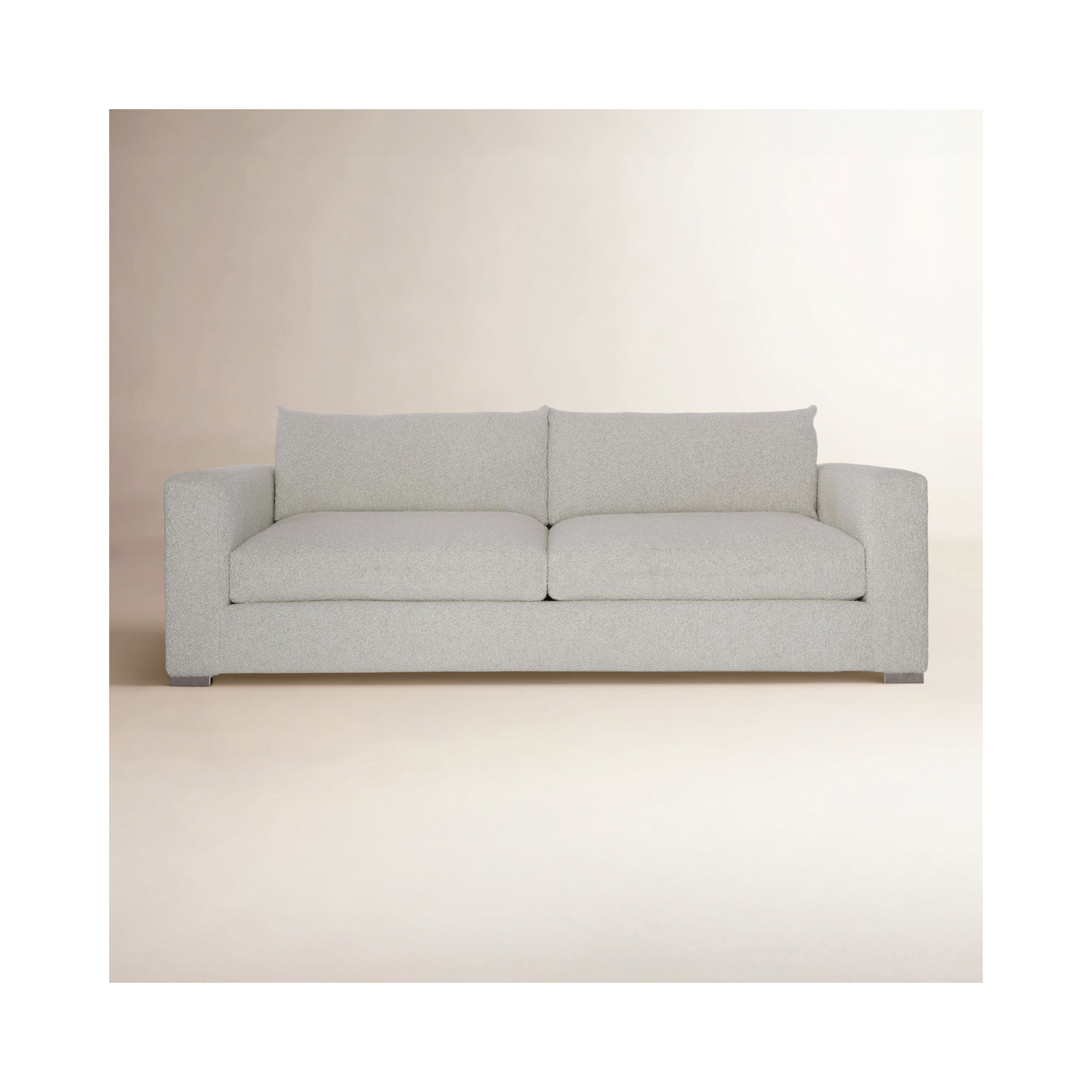 Helena 96" Square Arm Sofa, Cream 1220-002