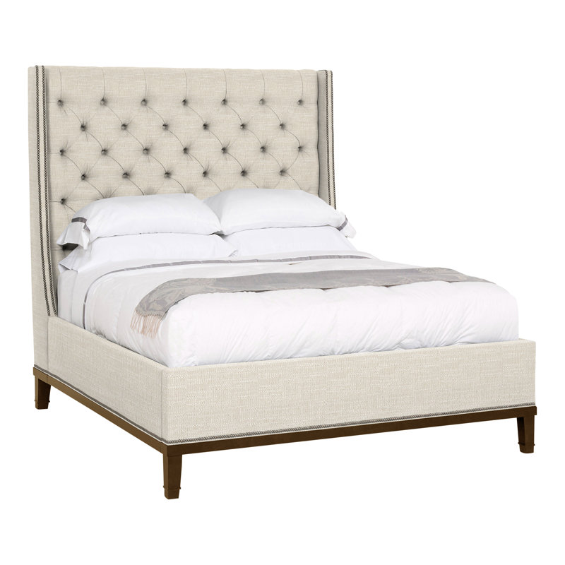 Michael Weiss Queen Upholstered Panel Bed, Havana, Tommy Flax, Yes