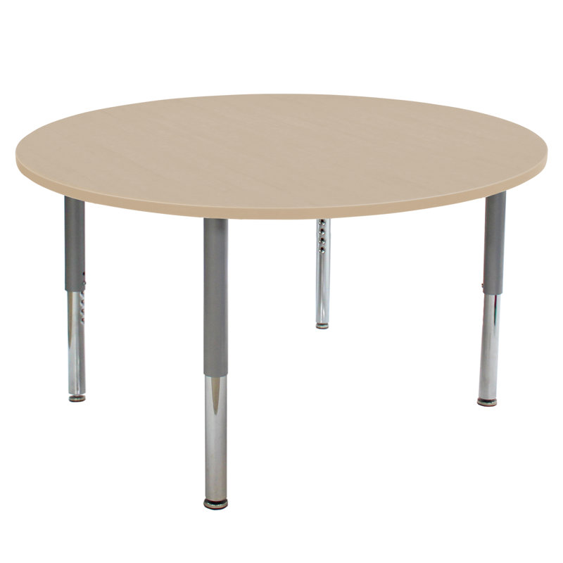 Table d'activité avec pieds réglables La Madera, Érable / argent, H 31,5 po x L 48 po x l 48 po, Super