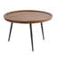 Finzel Solid Mango Wood Industrial Round Coffee Table with Metal Legs-1714498174