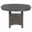 Medium Grey Oval Extension Leaf Dining Table
