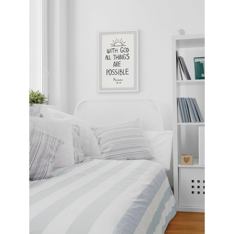 «Boyes with God All Things Are possible», reproduction encadrée, H 12 po x l 8 po x P 1,5 po