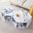 Modern Minimalist Marble-Patterned MDF Square Coffee Table-73273716