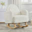 Chaise berçante d'appoint avec dossier incurvé et coussin