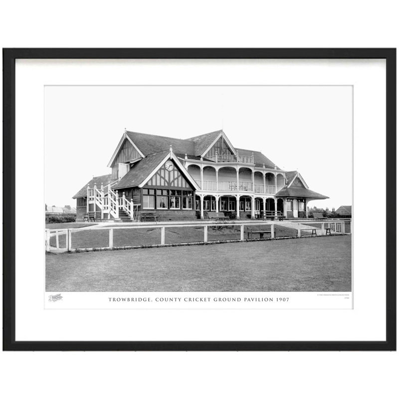 Trowbridge, County Cricket Ground Pavilion 1907 - Single Picture Frame Print, 60cm H x 80cm W x 2.3cm D