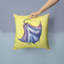  Coussin décoratif 14 po Stingray on Yellow