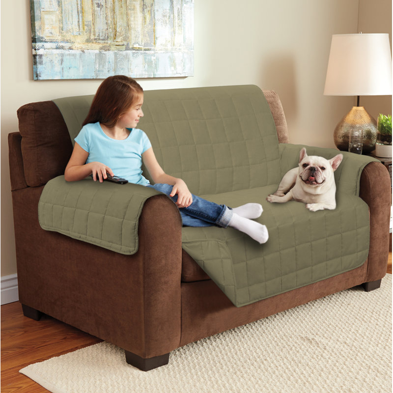 Housse pour causeuse coussin de boîte suède, Brun clair