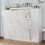 Grand lit escamotable avec 2 garde-robe et tablette de rangement, cadre de lit plateforme pliable multifonctionnel pour chambre d'amis, chambre à coucher, blanc (ancien SKU: N733S235627K)