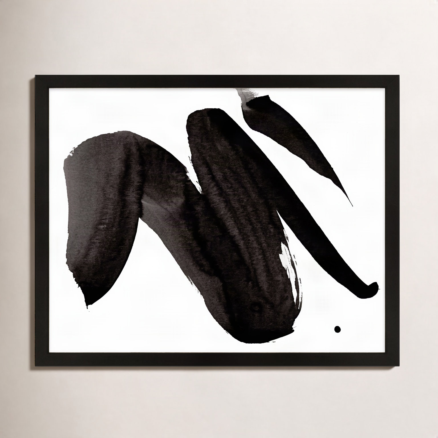 Dancers 2 Painting by Jacques Pilon, 40" H x 50" W x 1.25" D, Black Framed