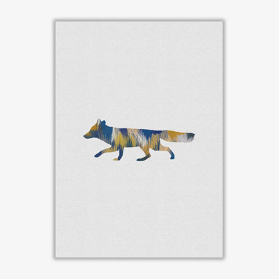 Fox Blue & Yellow - Print