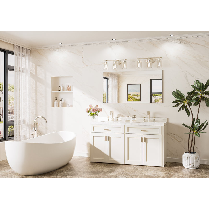 Miroir de salle de bain sans cadre, 24 po x 48 po, Rectangulaire