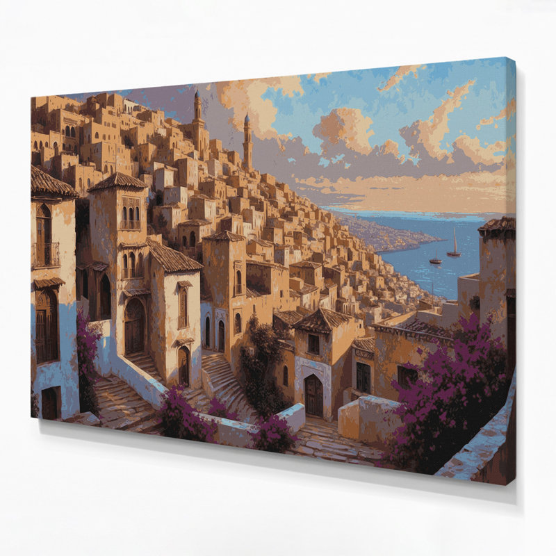 Art urbain sur toile, cités d'Alger, H 11 po x l 14 po