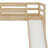 Twin Low Loft Bed With Slide, Ladder, Safety Guardrails-1514440842