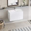 Meuble-lavabo flottant 36 po avec lavabo, meuble-lavabo mural moderne 36 po avec lavabo en résine et tiroirs à fermeture en douceur