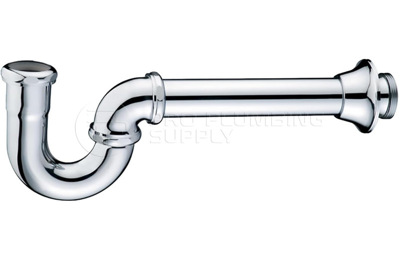Siphon en laiton 1-1 / 2 po pour évier utilitaire en laiton avec bride de calibre 17