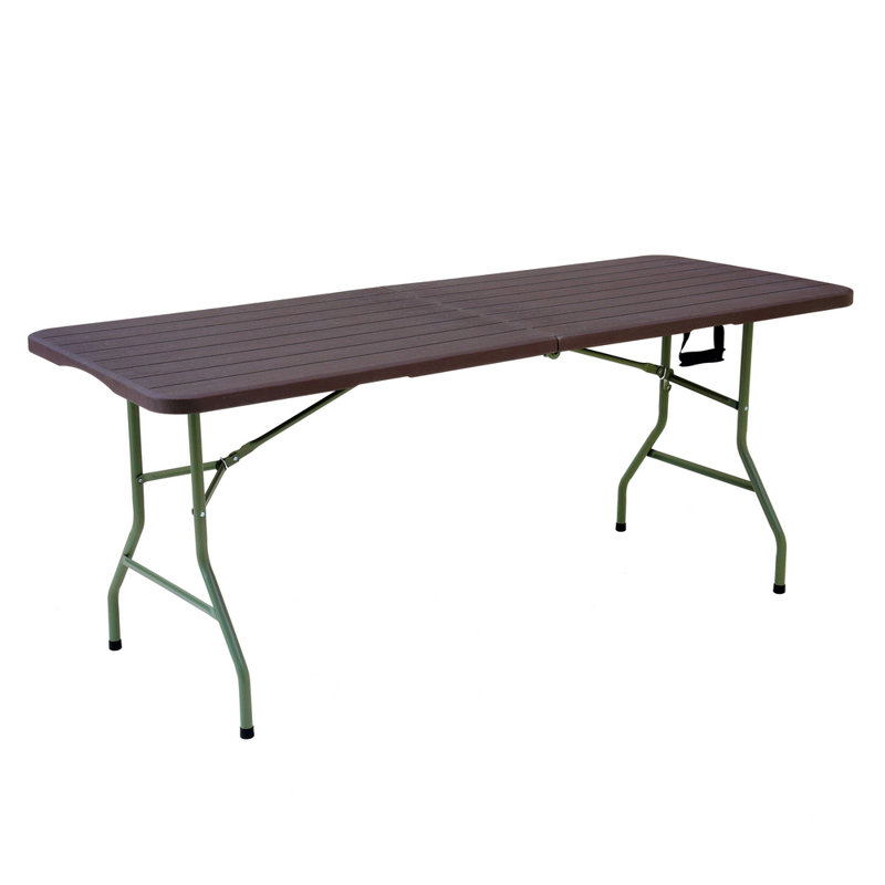 180cm Rectangular Folding Table, Black/Silver