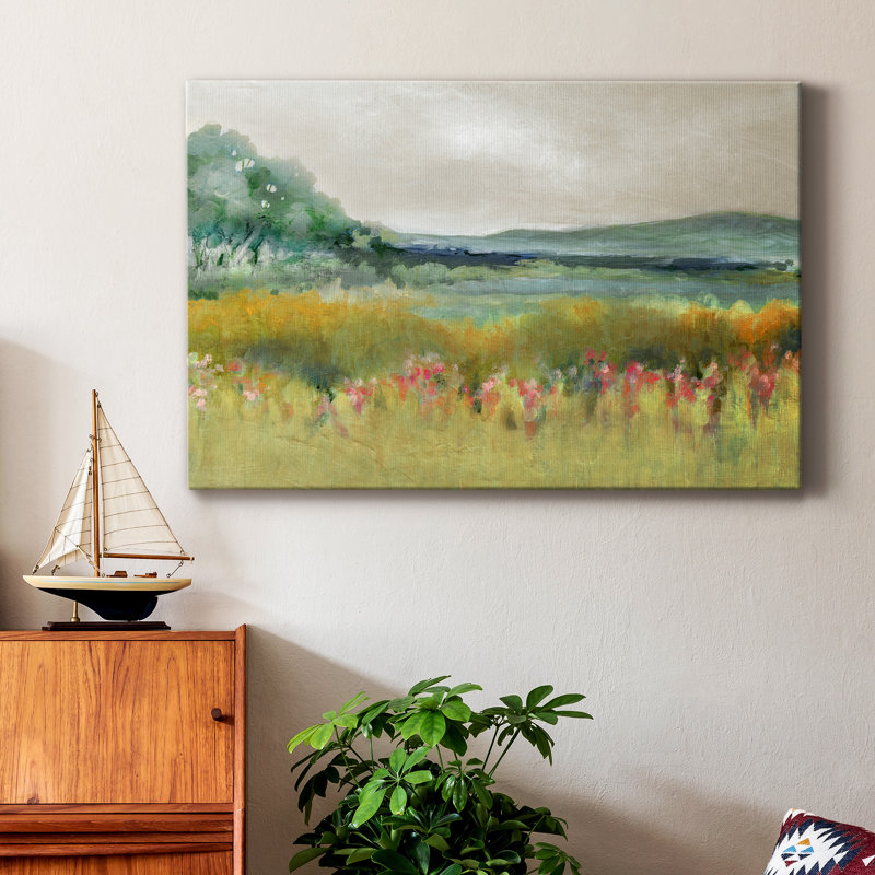 «Springtime Calm» - peinture sur toile tendue, H 48 po x l 32 po x P 1 po