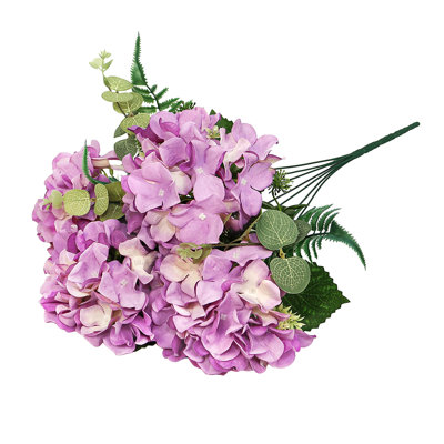 Artificial Hydrangea Flower Stem Bush Bouquet