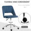 Chaise de bureau moderne et réglable en bleu, dossier moyen confortable, pivotant facile, conception respirante, rotation à 360 °, confortable de longue durée