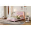 Upholstered Bed Frame with LED Lights, Modern Velvet Platform Bed Featuring Tufted Headboard for Ultimate Comfort-2092182202-2092182200