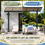 Pergola extérieure autoportante avec toit rigide et barbecue intégré pour terrasse-136362465
