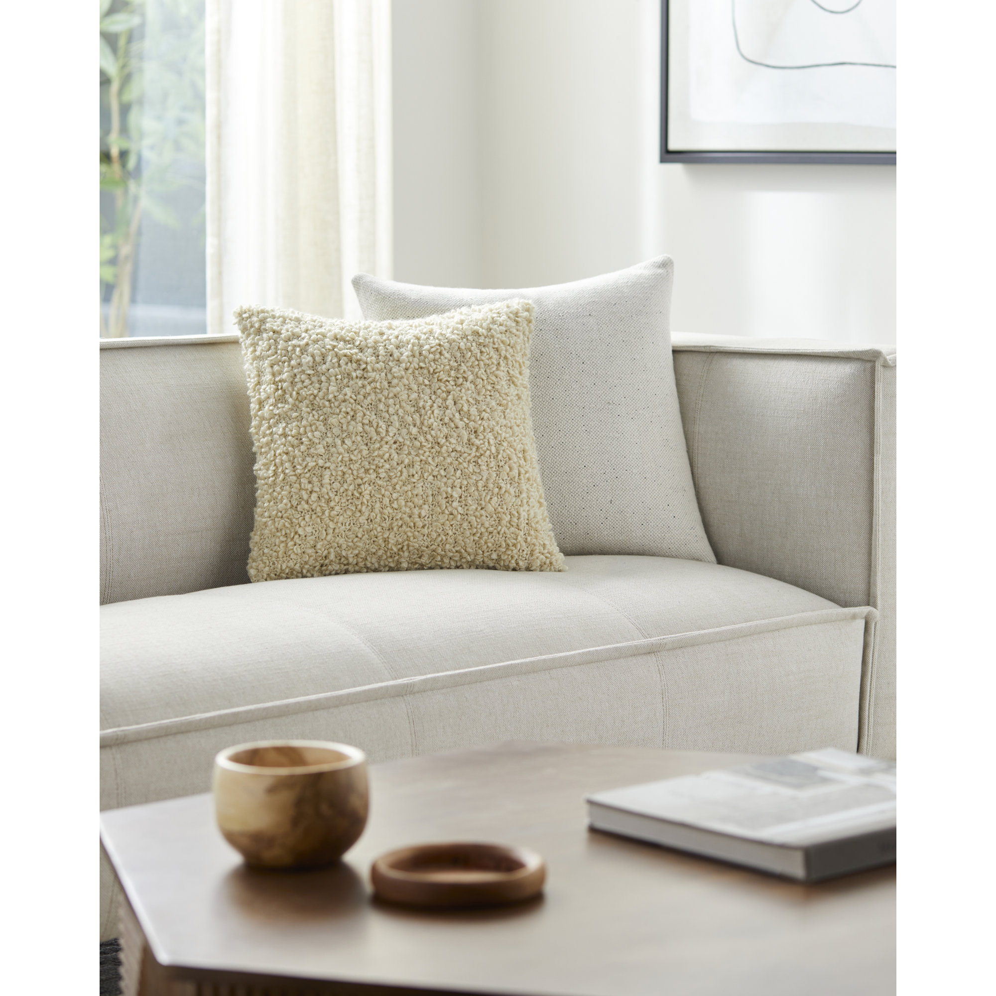 Anella Throw Square, 18"H x 18"W, Rust, Pillow Cover Only - No Insert