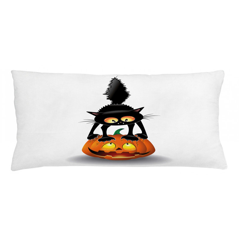 Housse de coussin lombaire intérieur/extérieur halloween, 16 po x 36 po