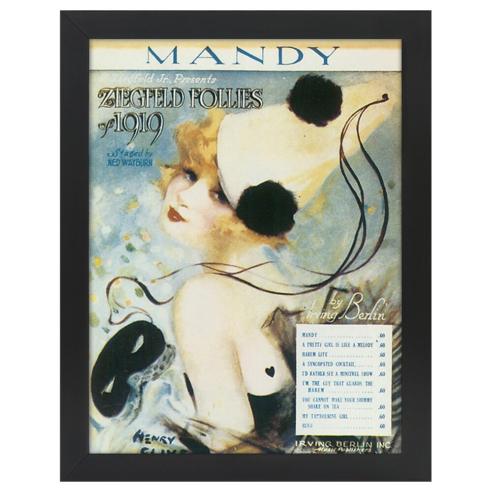 Leinwandbild Vintage Music Cover Mandy (Ziegfeld Follies 191)