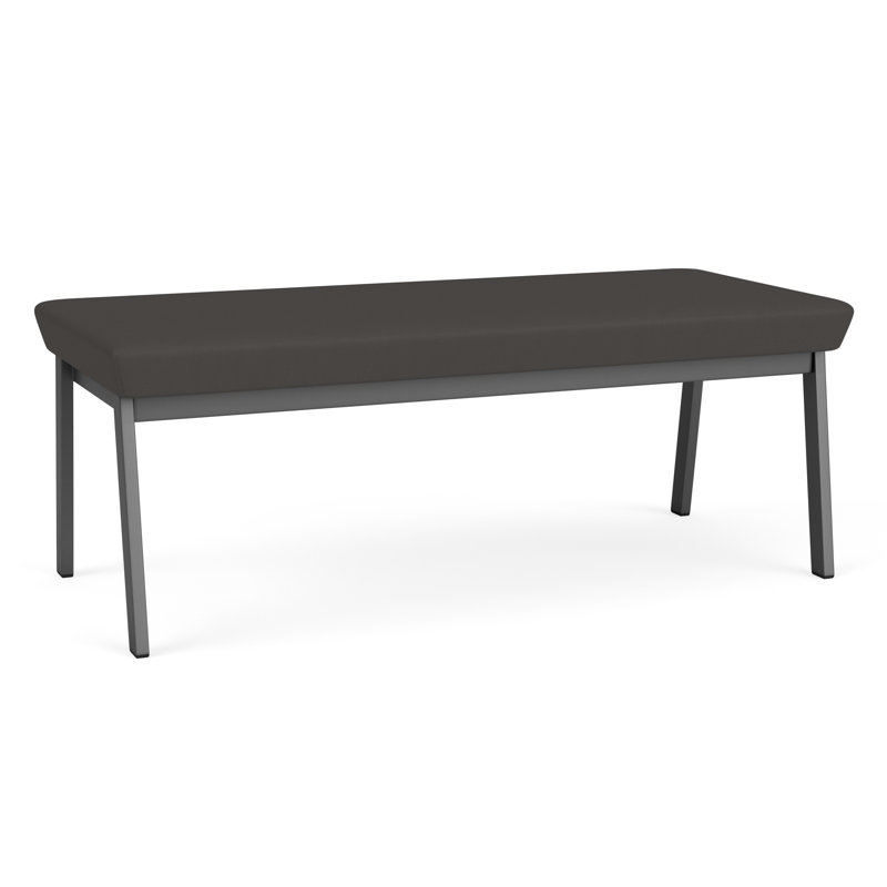Banc en métal Newport, Noir Patriot Plus - Vinyle lavable au chiffon, Gris anthracite