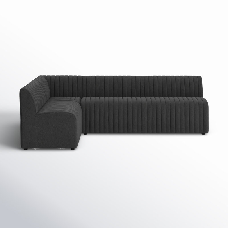 Augustine Modular Sectional, 31.5" H x 100" W x 66.5" D, Black Polyester