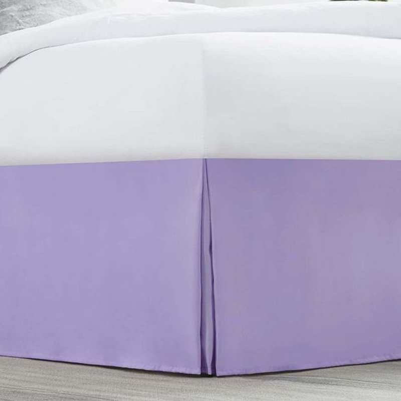 Luxury Pleated 14" Bed Skirt, Lavender, Full