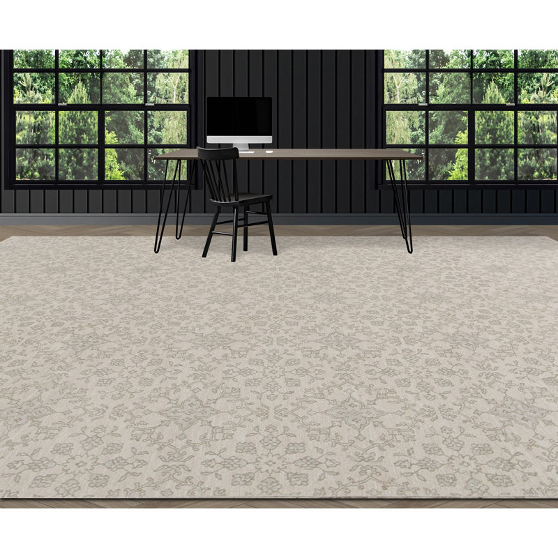 Wool Area Rug in Beige