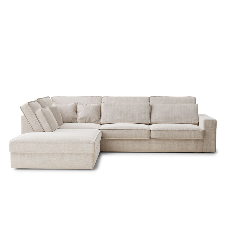 5 Seater Corner Sofa , Left Hand Facing, Cream