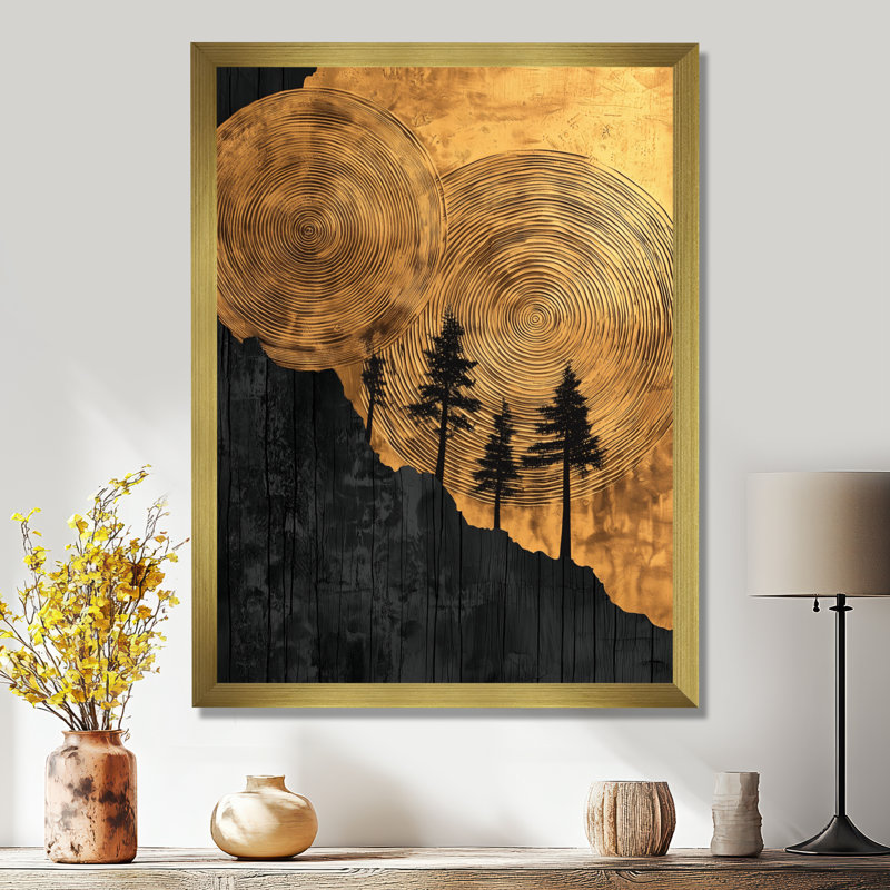 Giovanie - paysages, impressions sur toile, H 20 po x l 12 po, Picture Frame Print, Doré