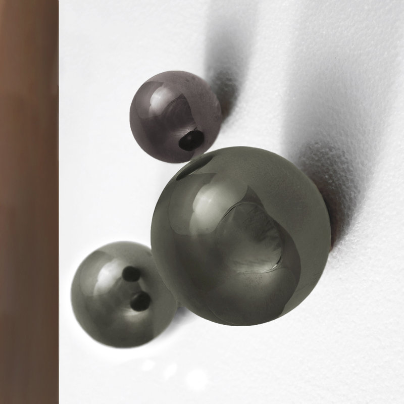 Orbe mural Mica brillant, Lustre noir